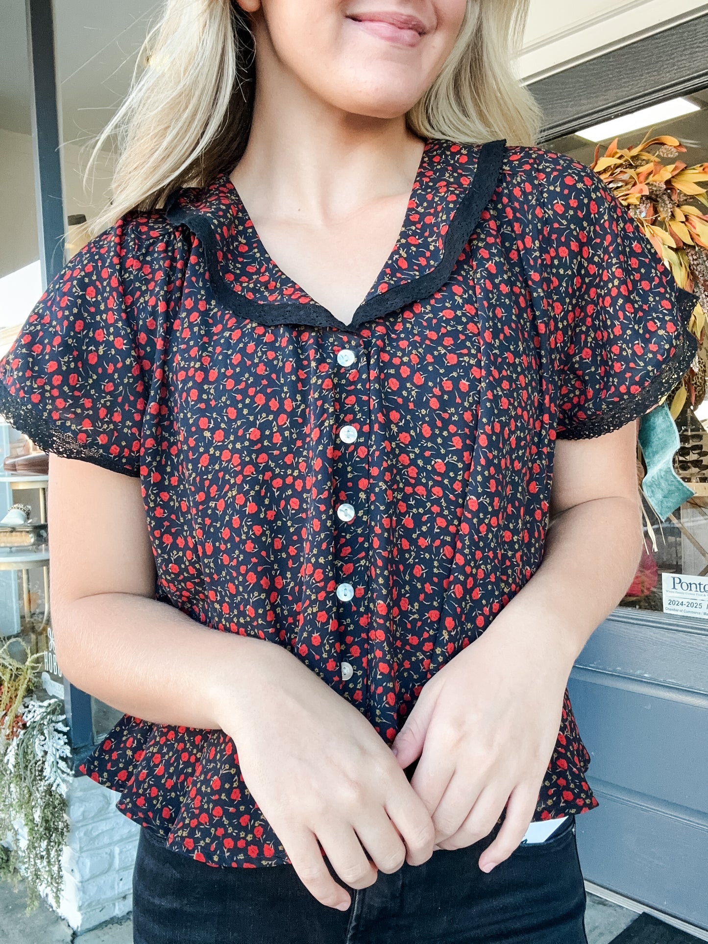 Crimson Petal Top