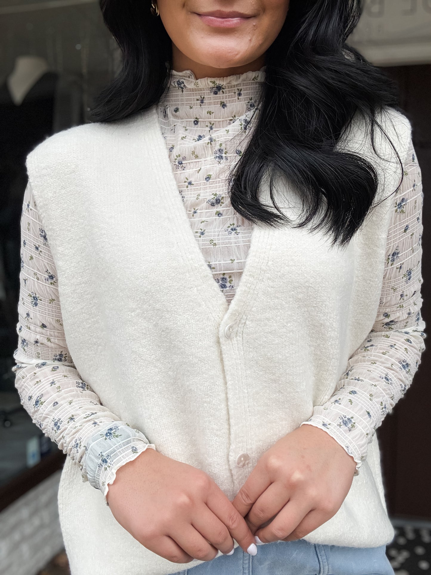 Soft Cream Sweater Vest