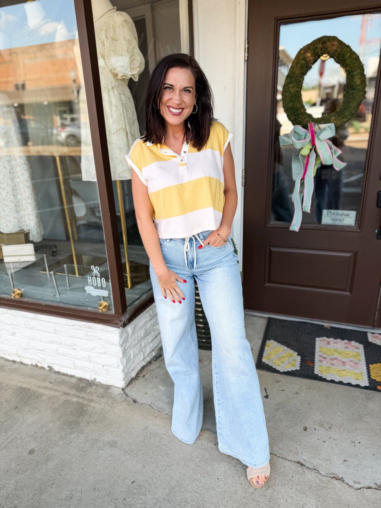 Harper Rolled Sleeve Top