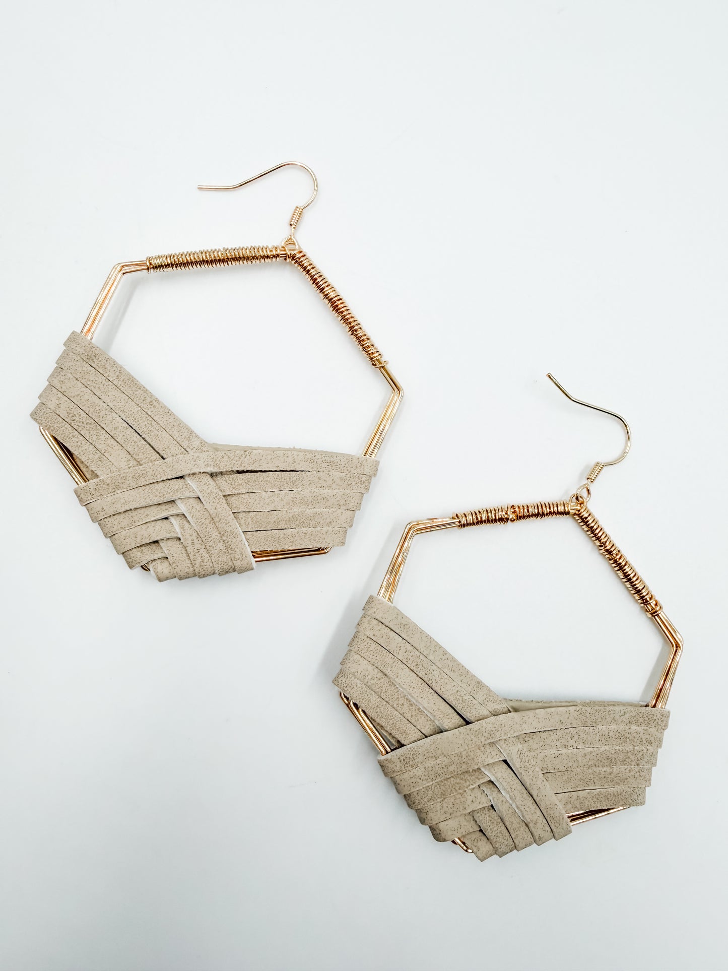 Kendra Braided Leather Earrings