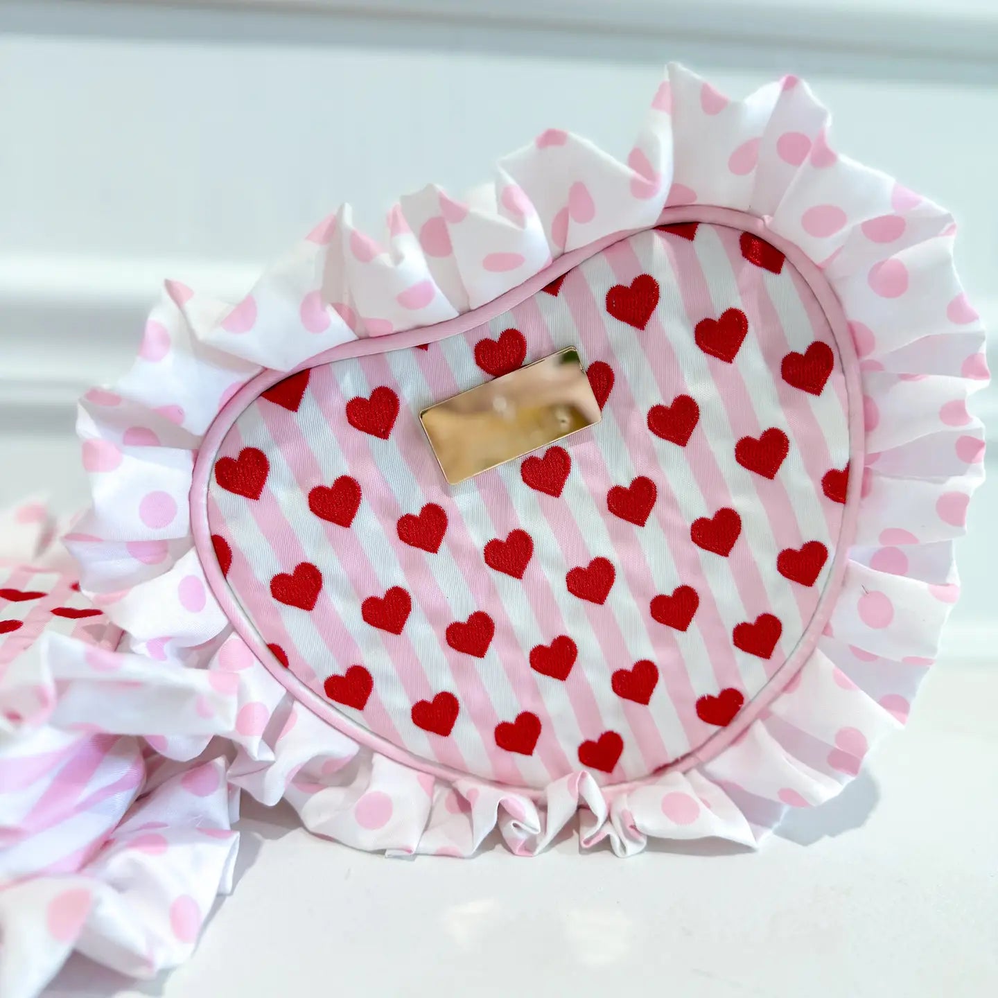 Heart Ruffle Pouch