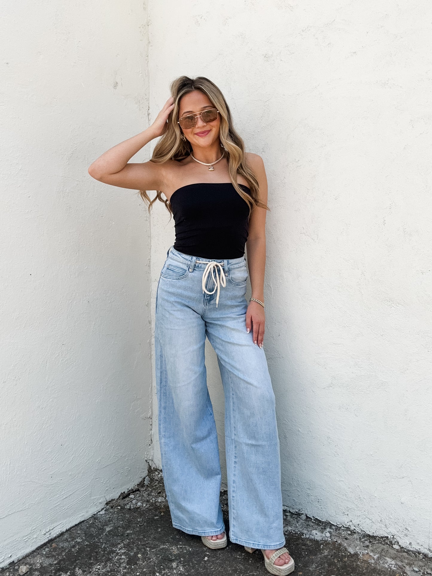 Two Layer Tube Top Black