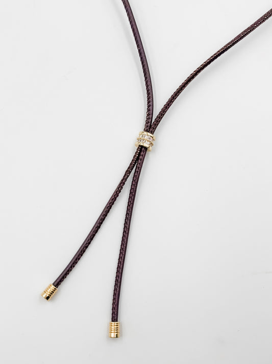 Piper Cord Bolo Necklace