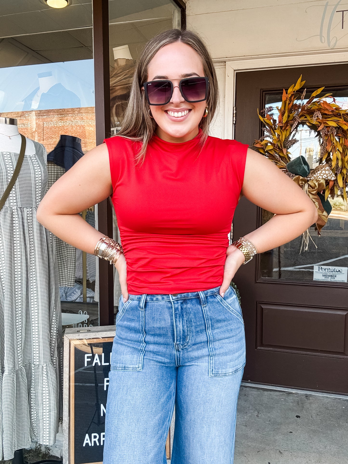 Yvette Top Red
