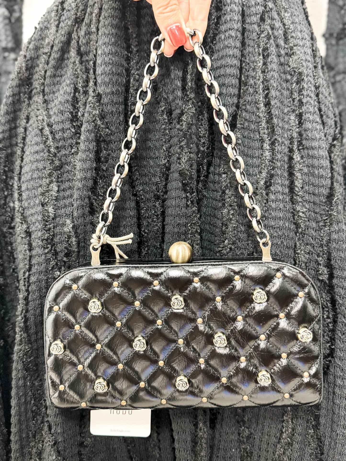 Lauren Minaudiere Studded Black