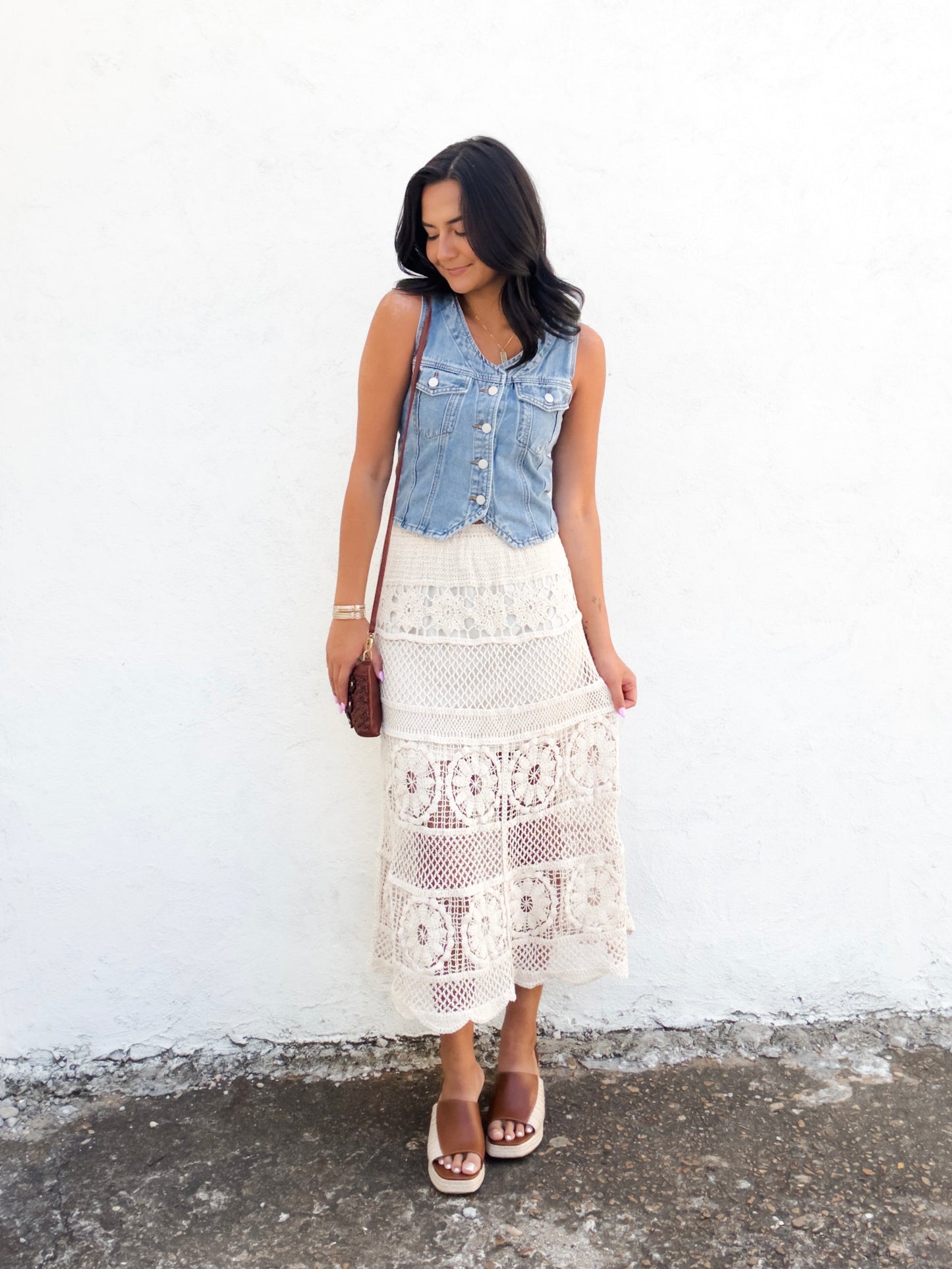 Denim Vest in Medium Wash