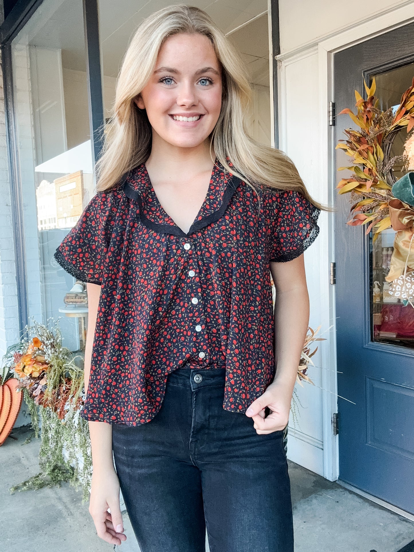 Crimson Petal Top