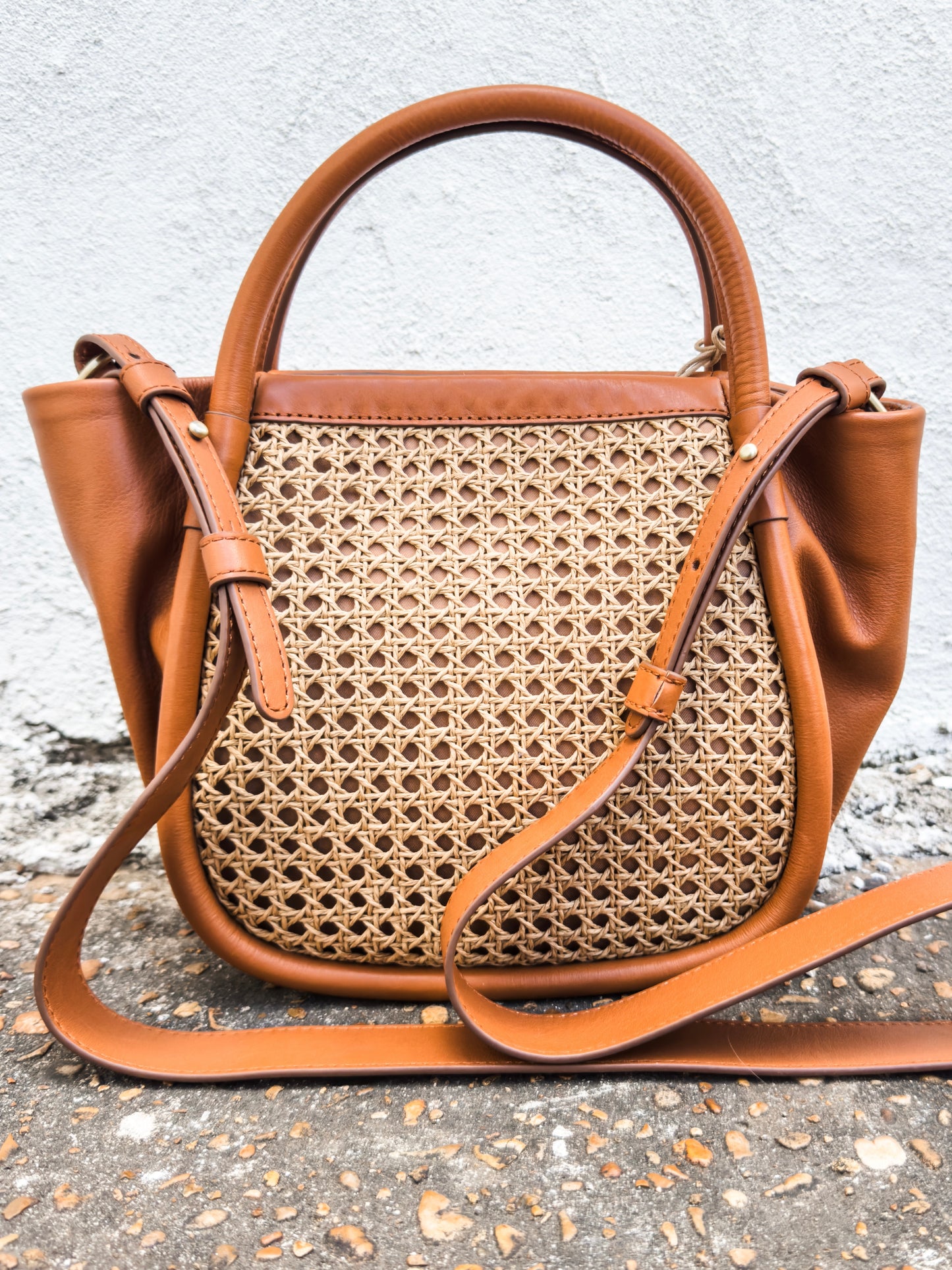 Margot Satchel in Burnished Caramel Caning