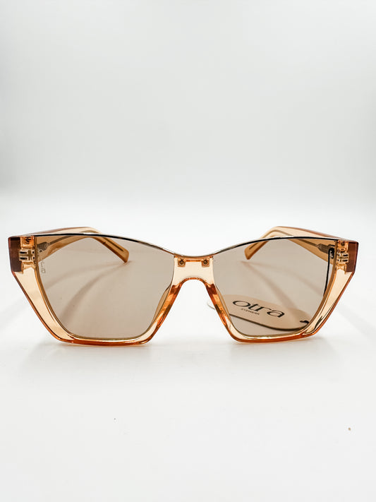 Belle Transparent Gold Sunglasses