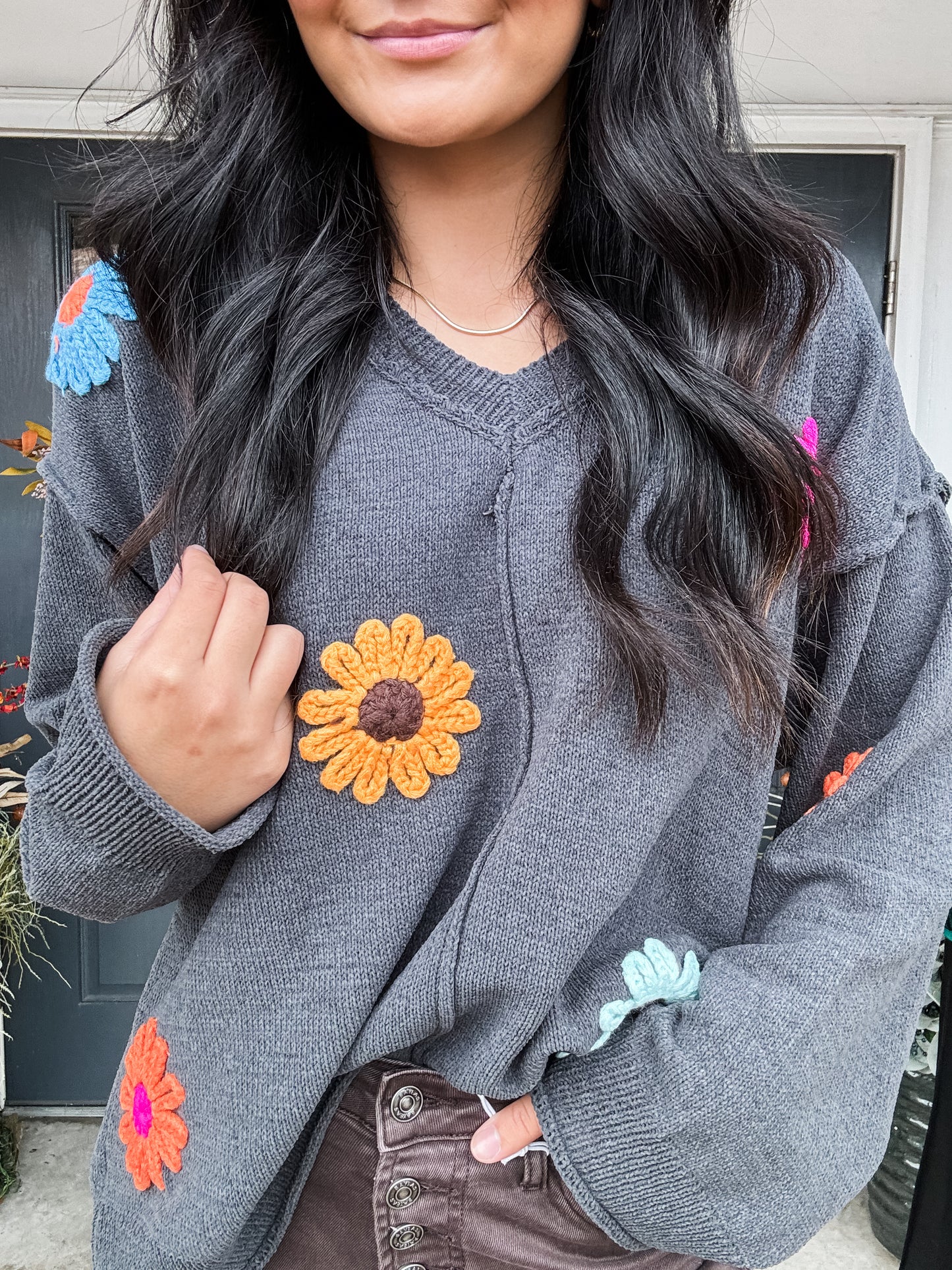 Wavy Wildflowers Sweater