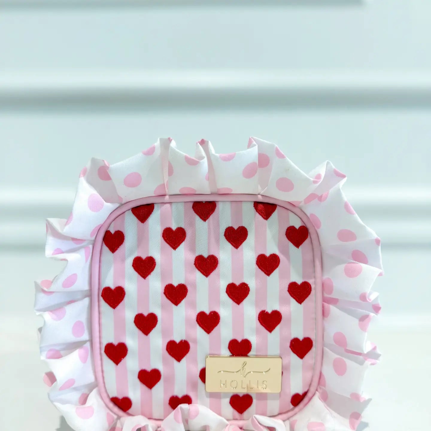 Heart Tech Ruffle Pouch
