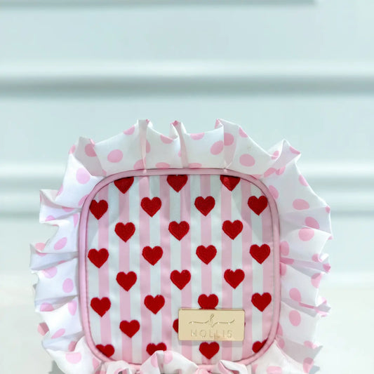 Heart Tech Ruffle Pouch