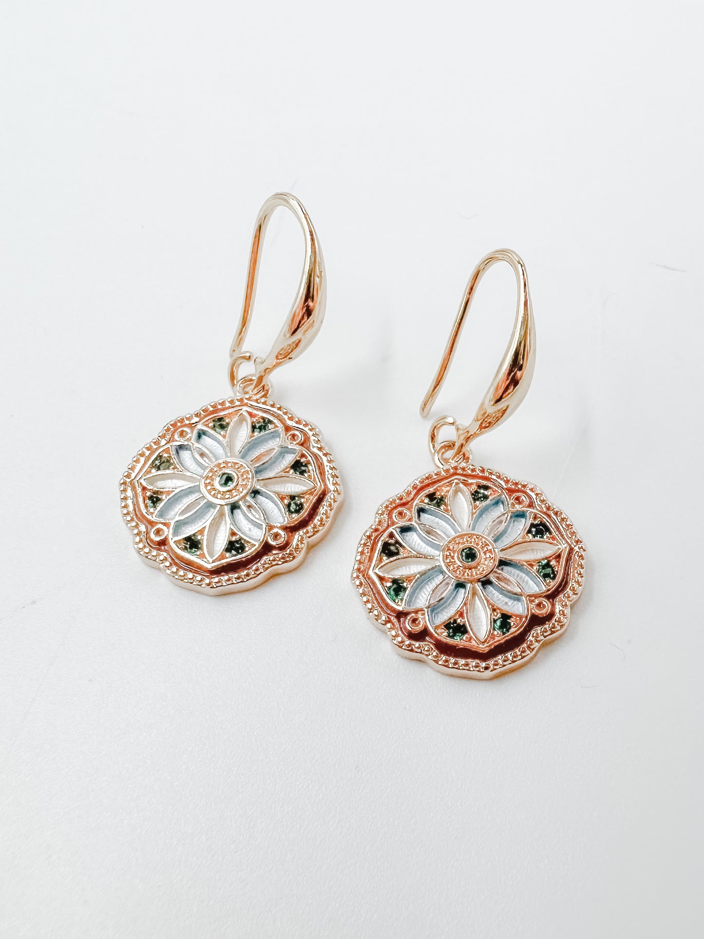 Art Deco Enamel Earrings