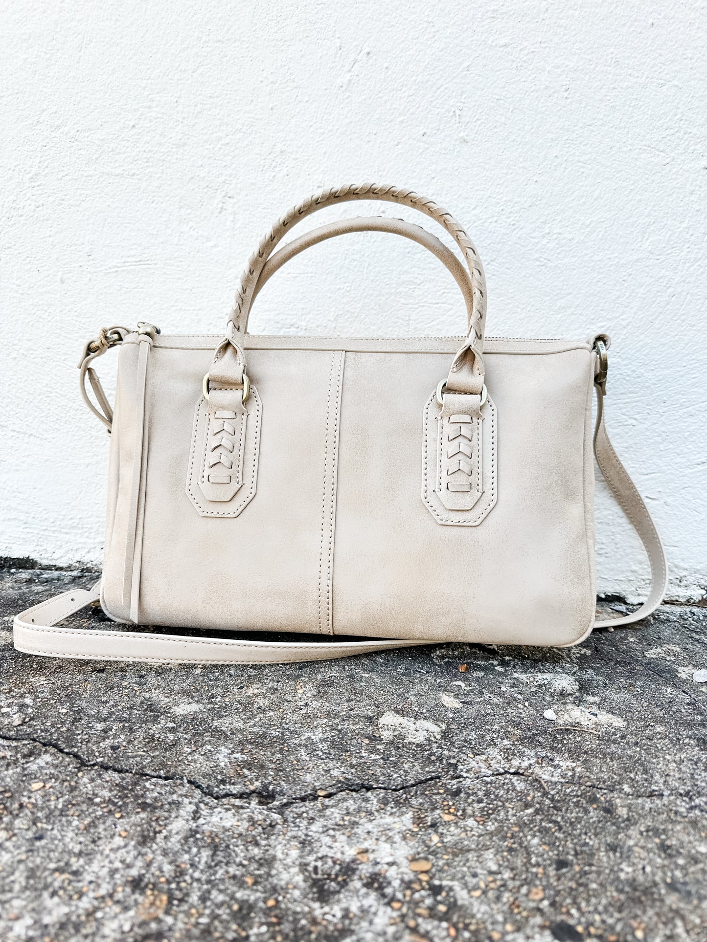 Expedition Satchel Frosted Pearl