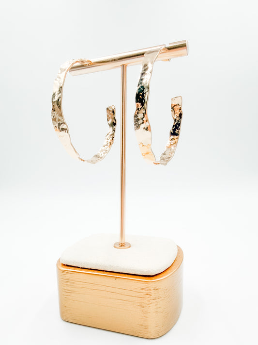 Wendy Hammered Hoop Earrings