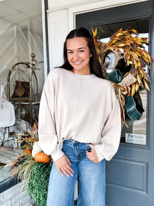 Valley Vacation Sweater Cream