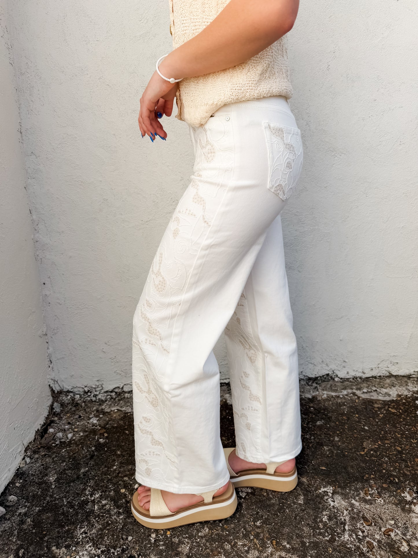 Lacey White Jeans
