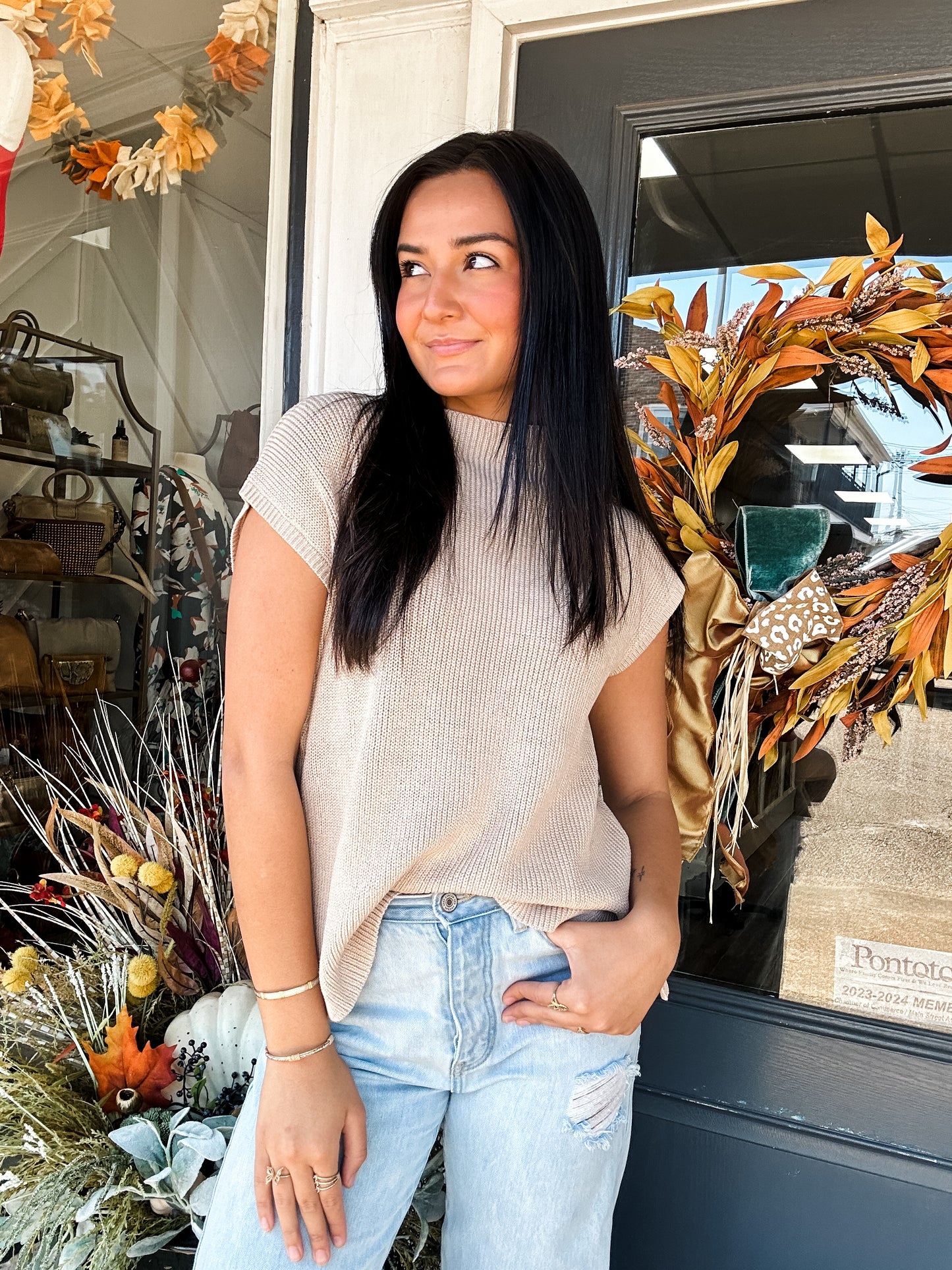 Crisp Moments Sweater Champagne