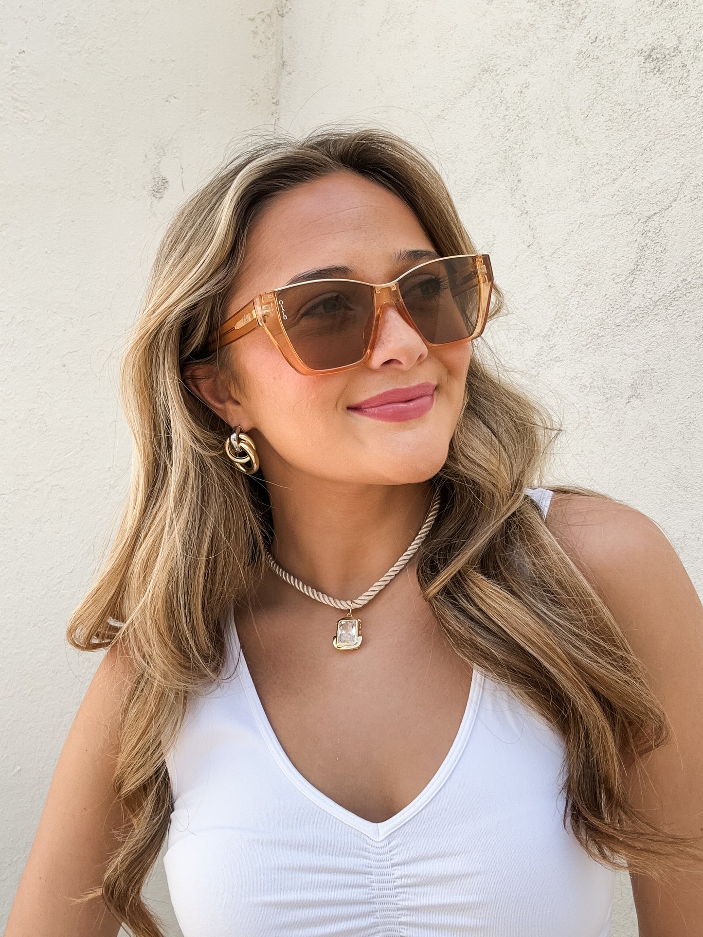 Belle Transparent Gold Sunglasses