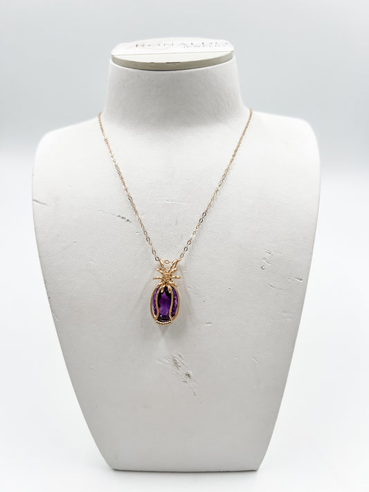 Gemstone Pendant 18"