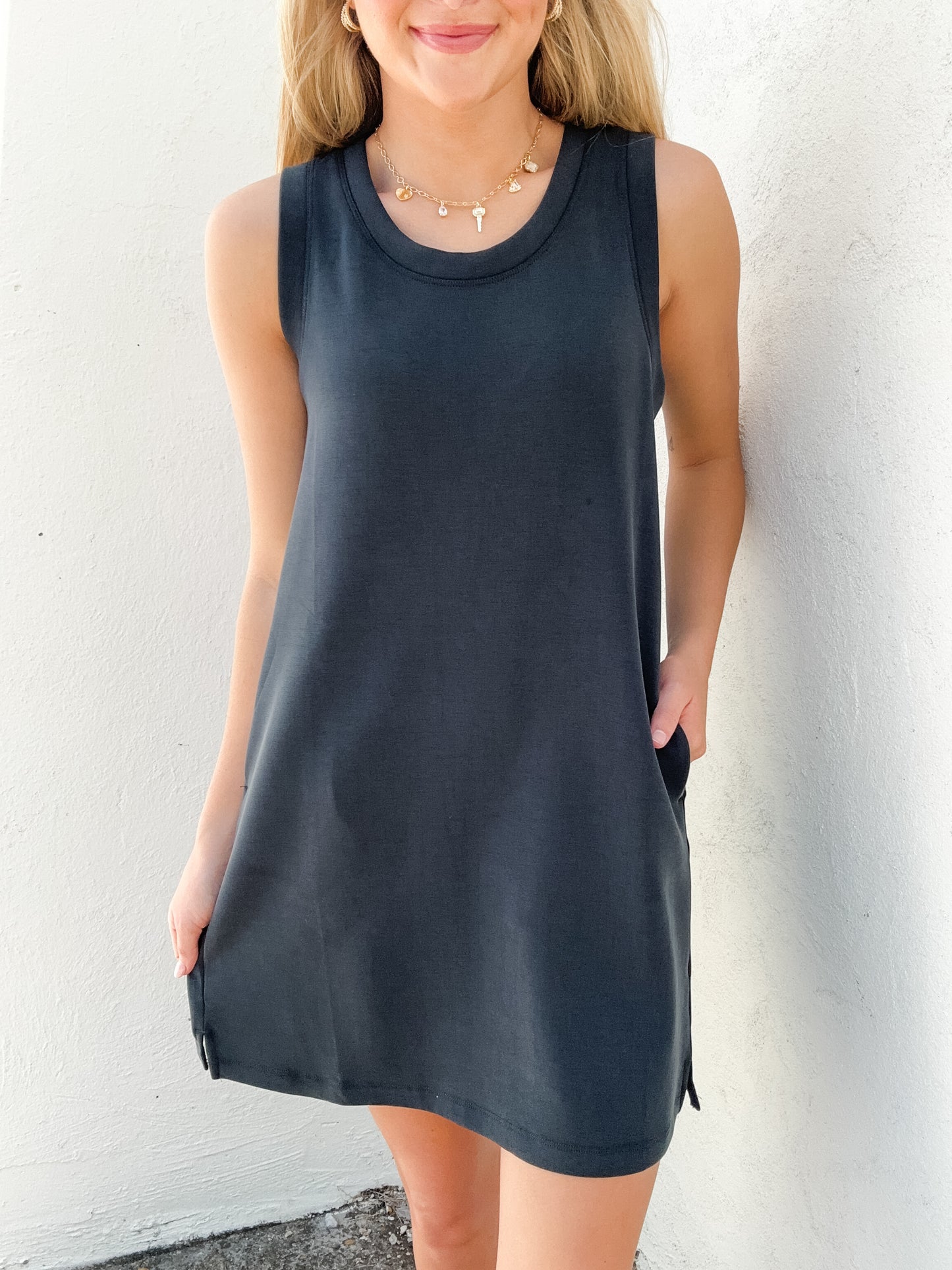 Daily Wear Scuba Dress Black