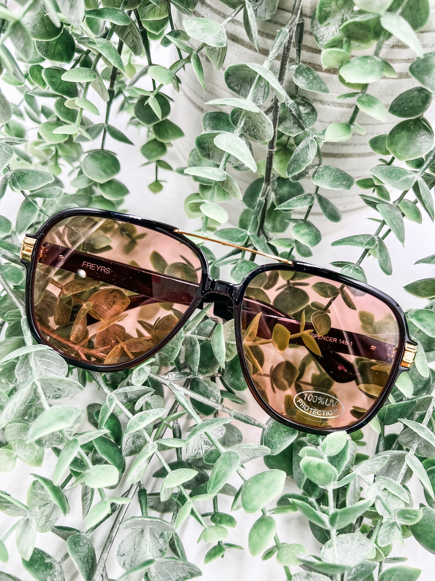 Spencer Black/Pink Sunglasses