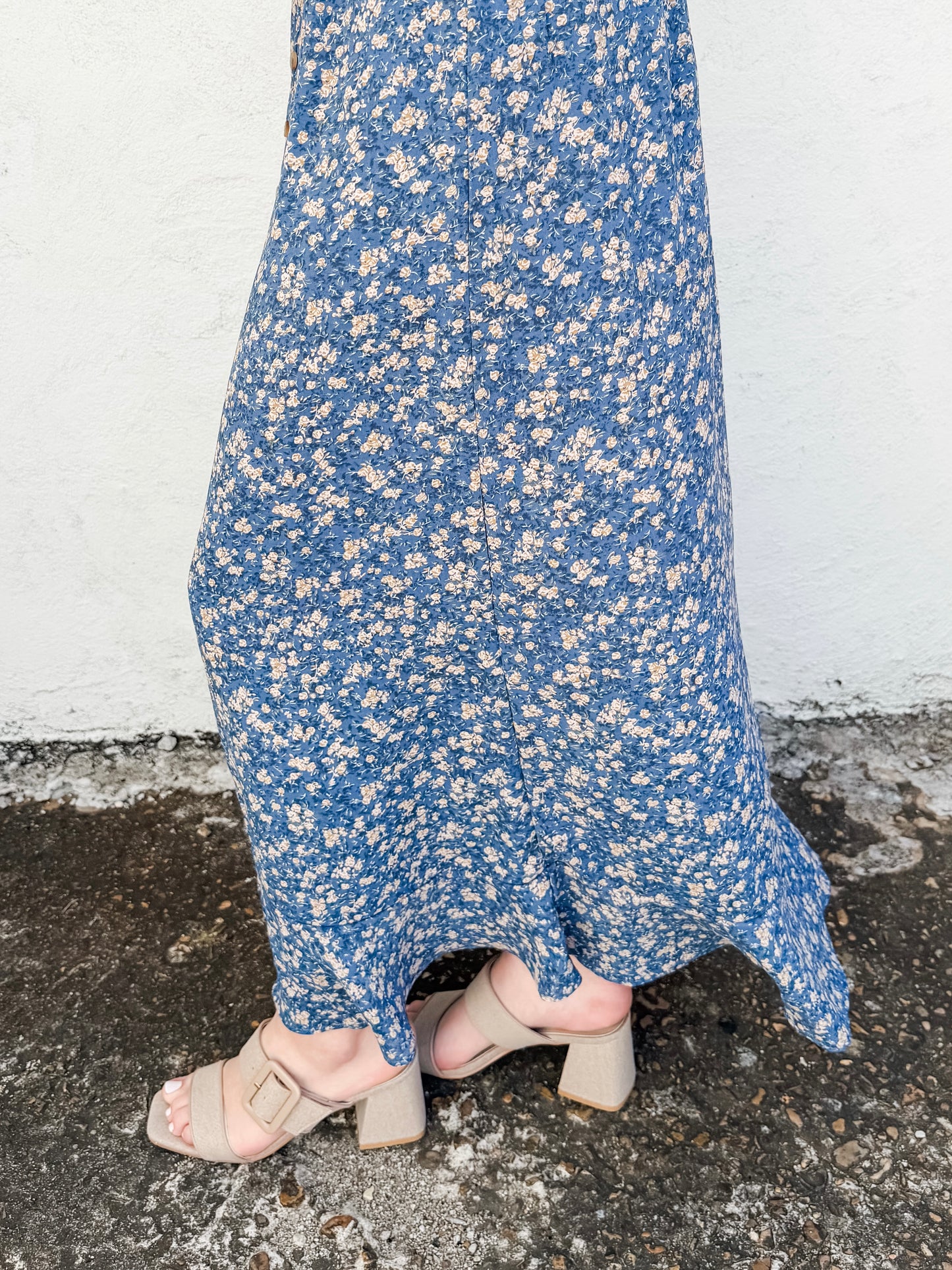 Wispy Blue Maxi Skirt