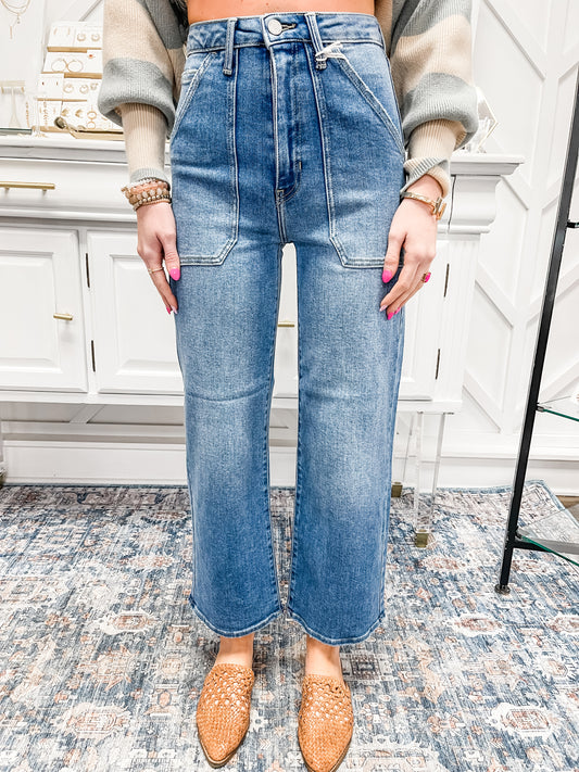 Patch Pocket Wide Leg