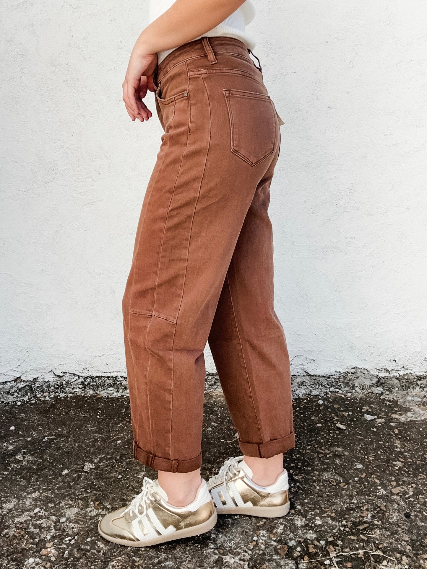 Oh Baby My Barrel Espresso Jeans