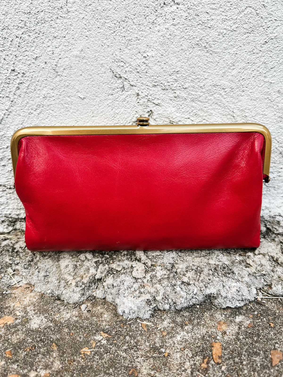 Lauren Clutch-Wallet Smooth Leather Red