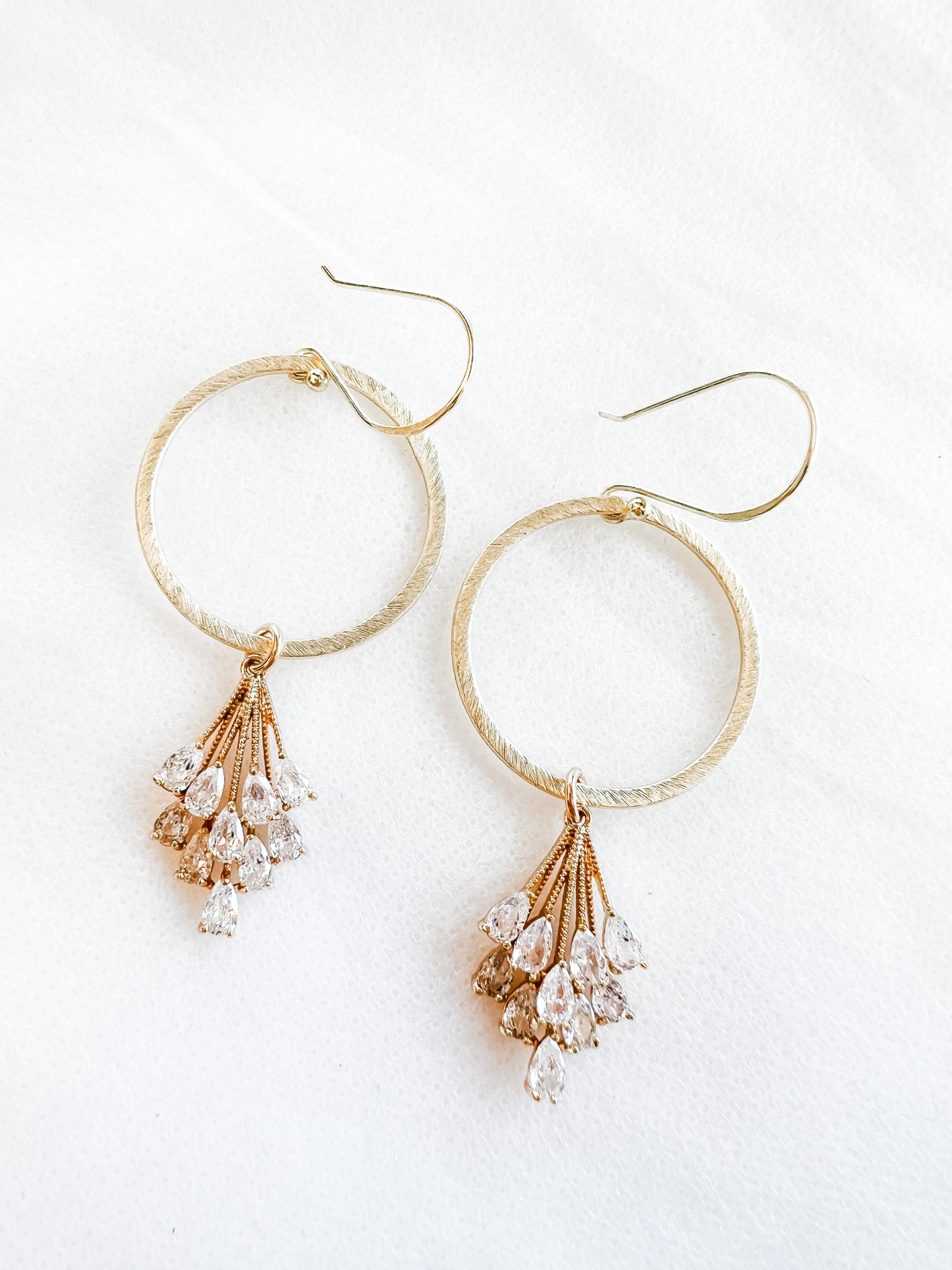 Crystal Bouquet Drop Earrings