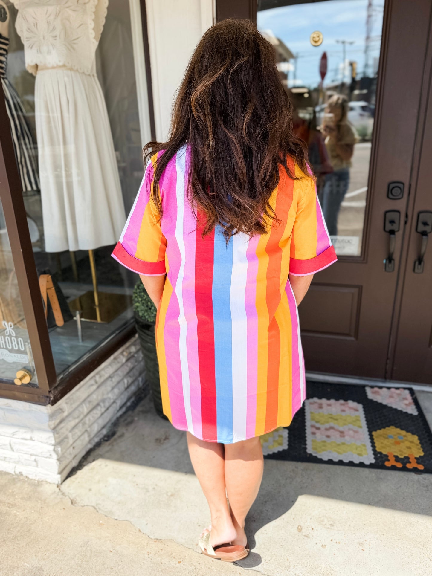 Colorblock Shirt Dress