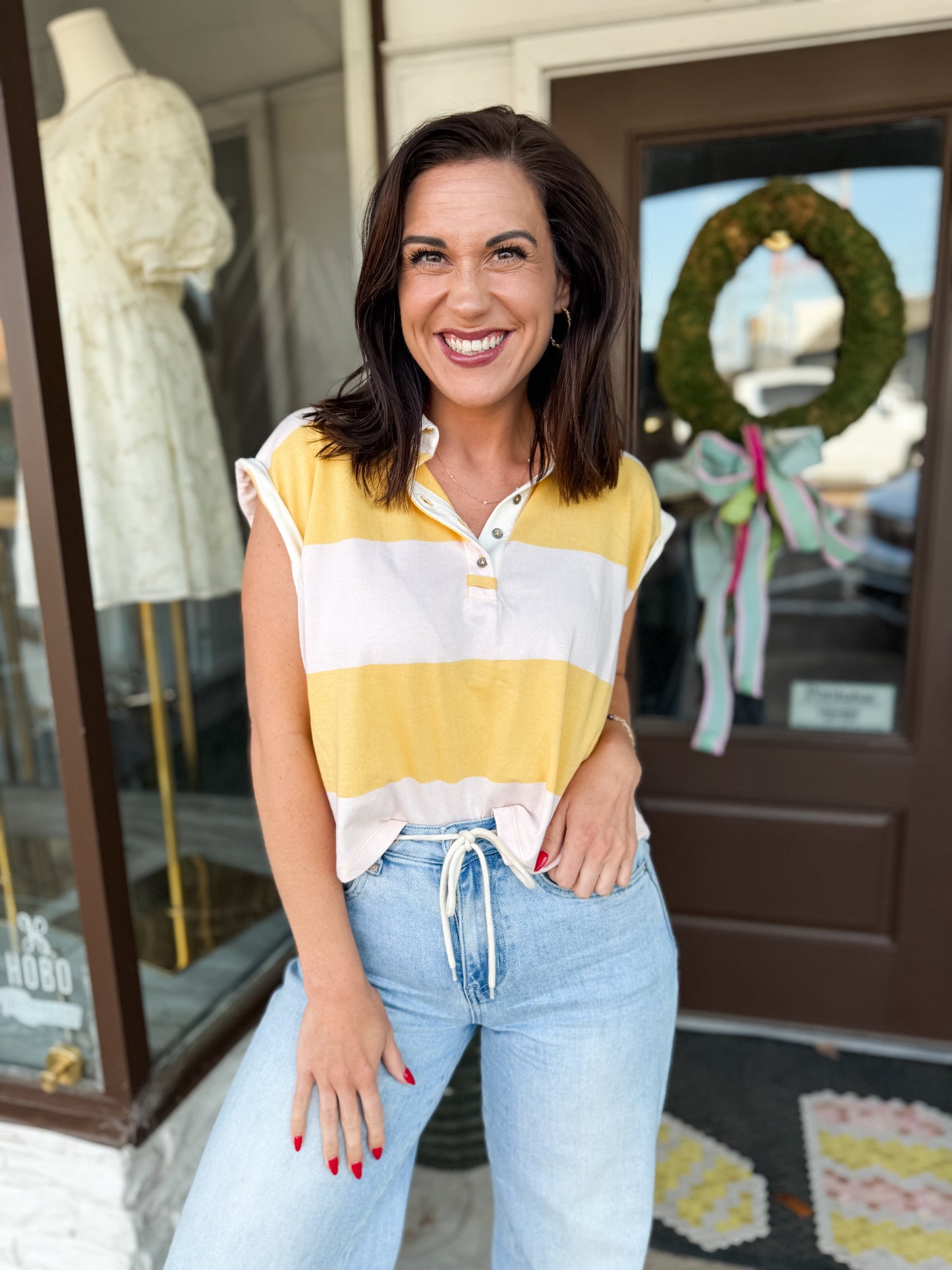 Harper Rolled Sleeve Top