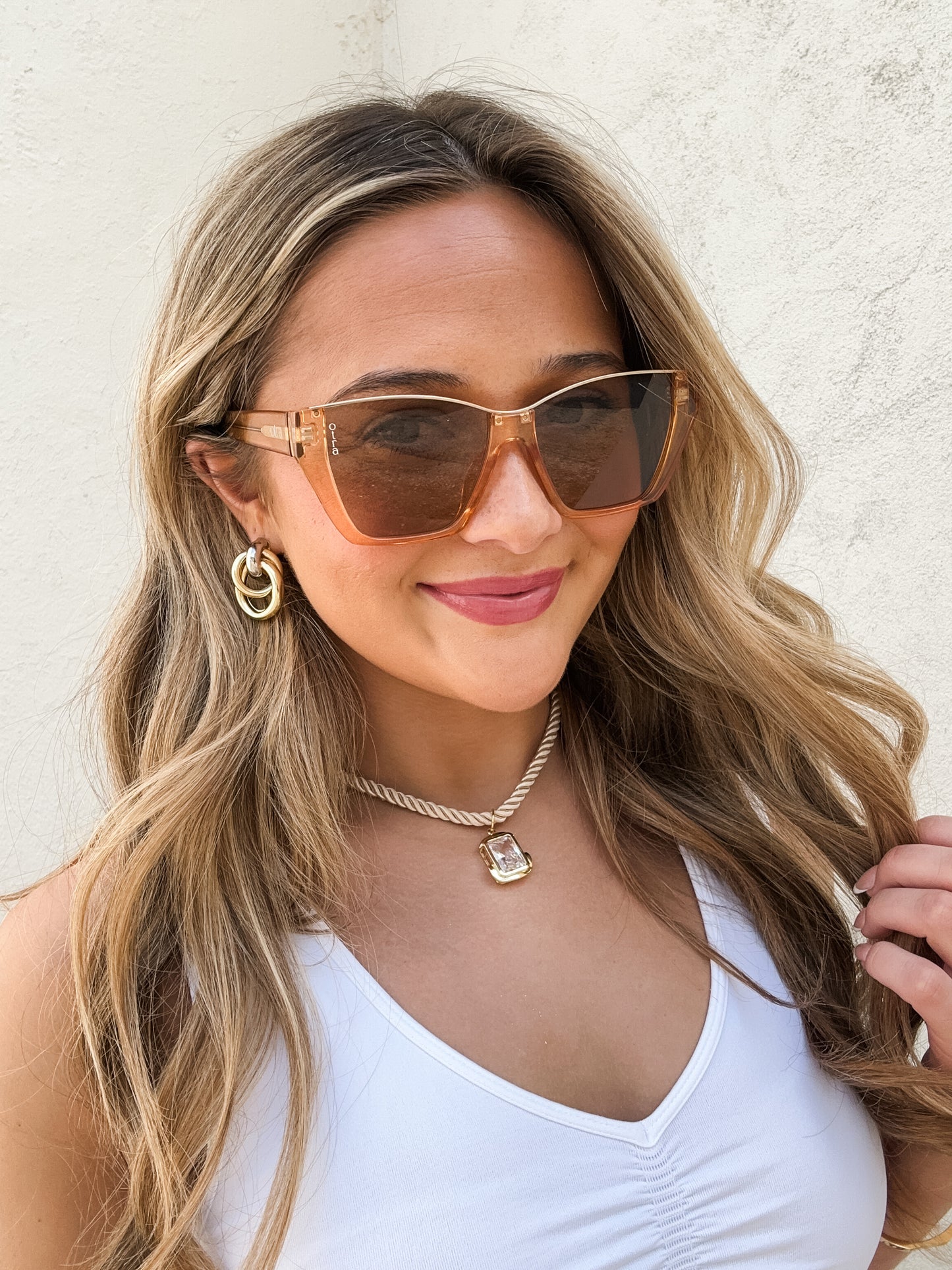 Belle Transparent Gold Sunglasses