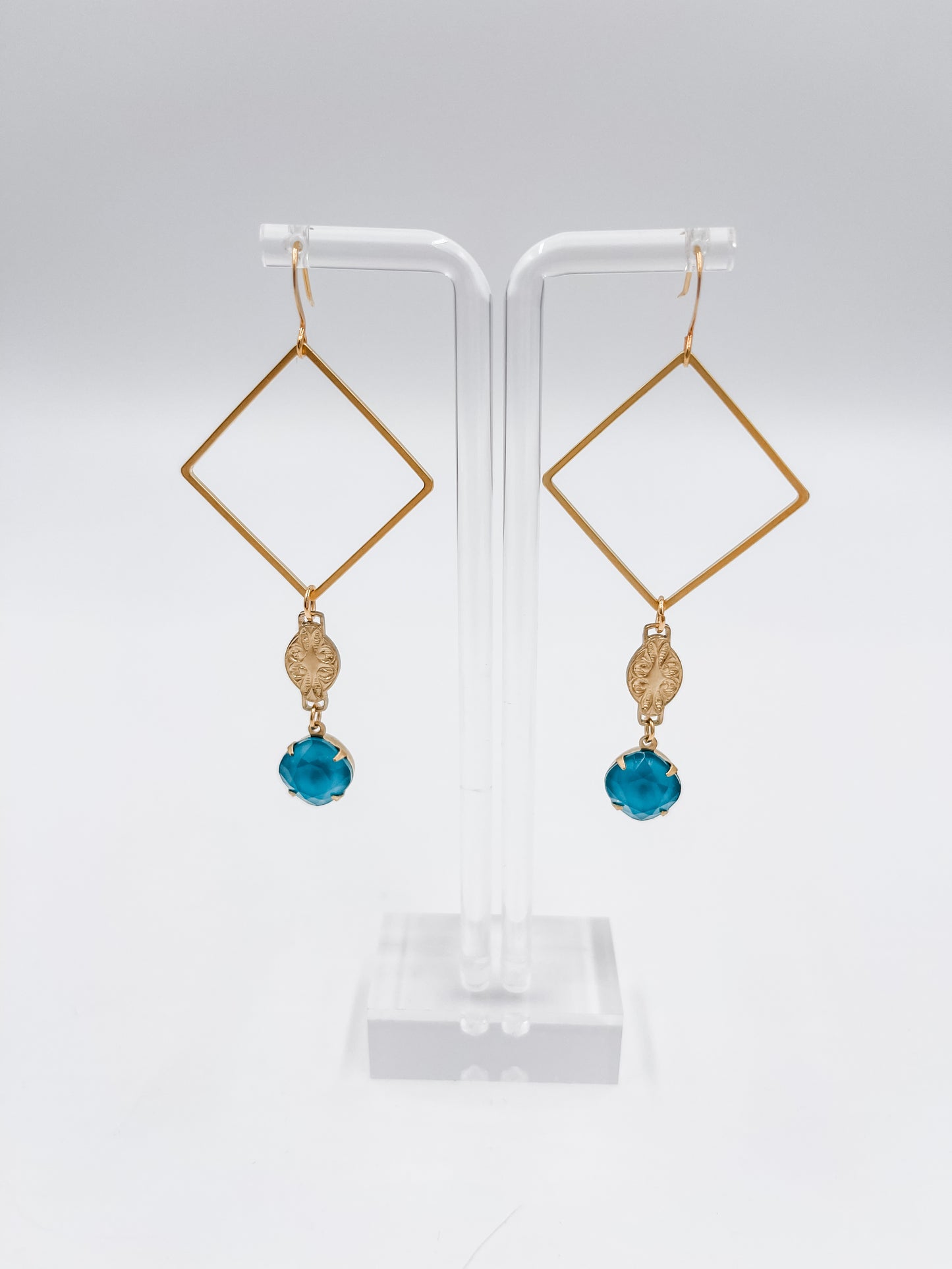 Azure Crystal Earrings