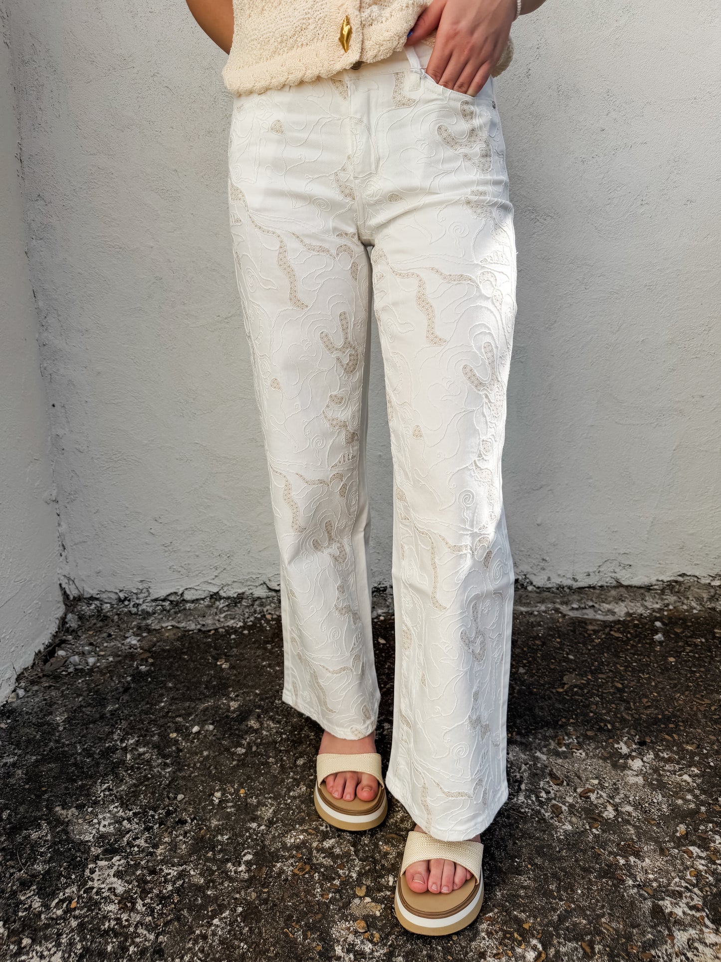 Lacey White Jeans