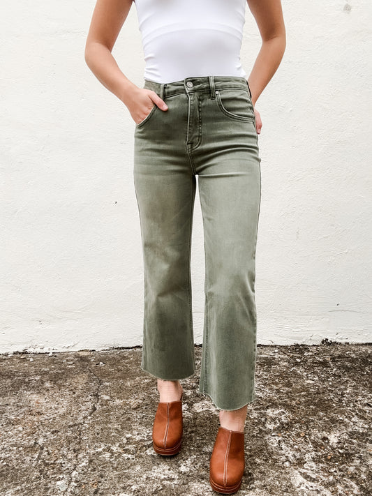 Olive High Rise Jeans