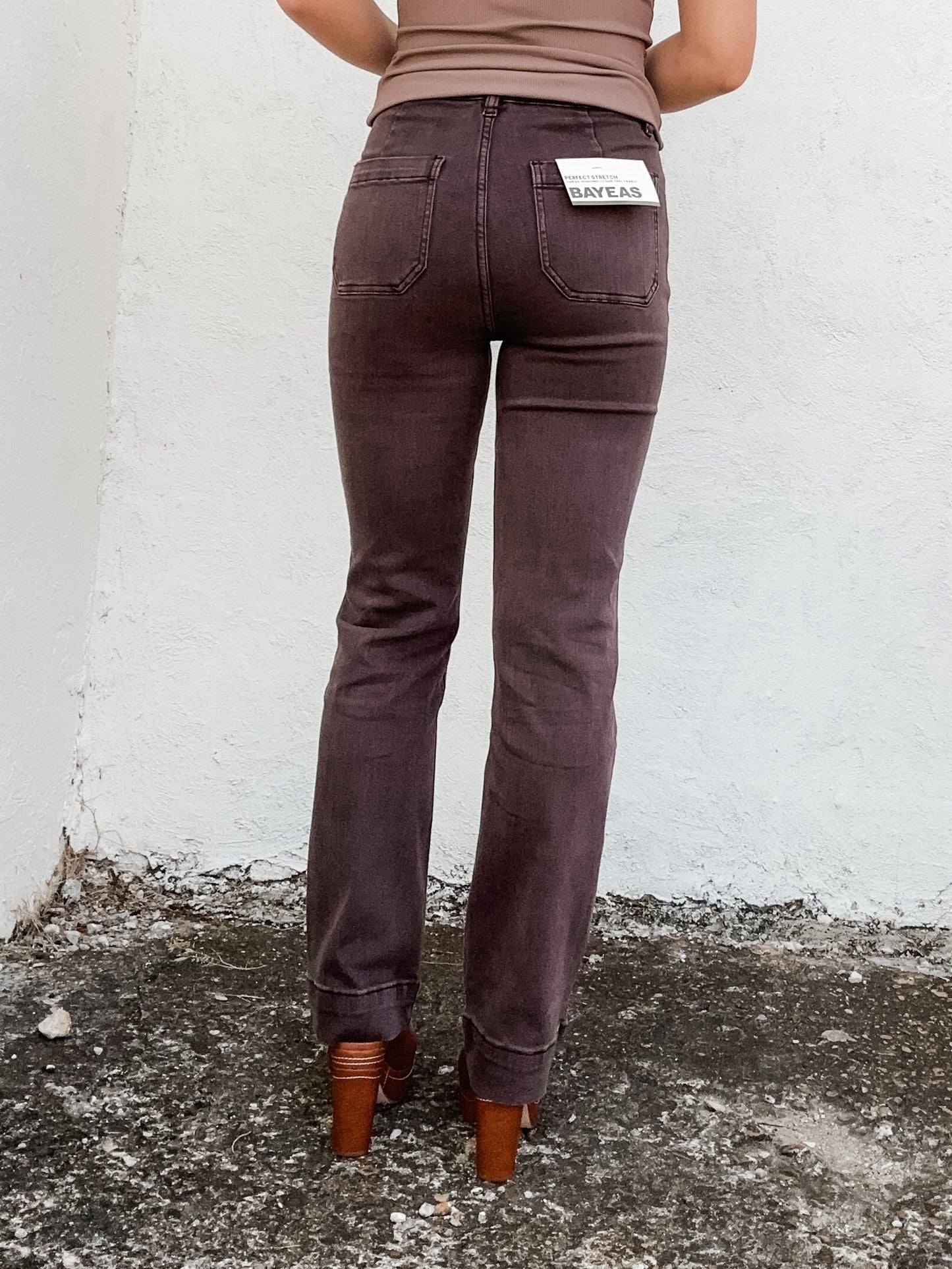 Samantha High Rise Bootcut Chocolate