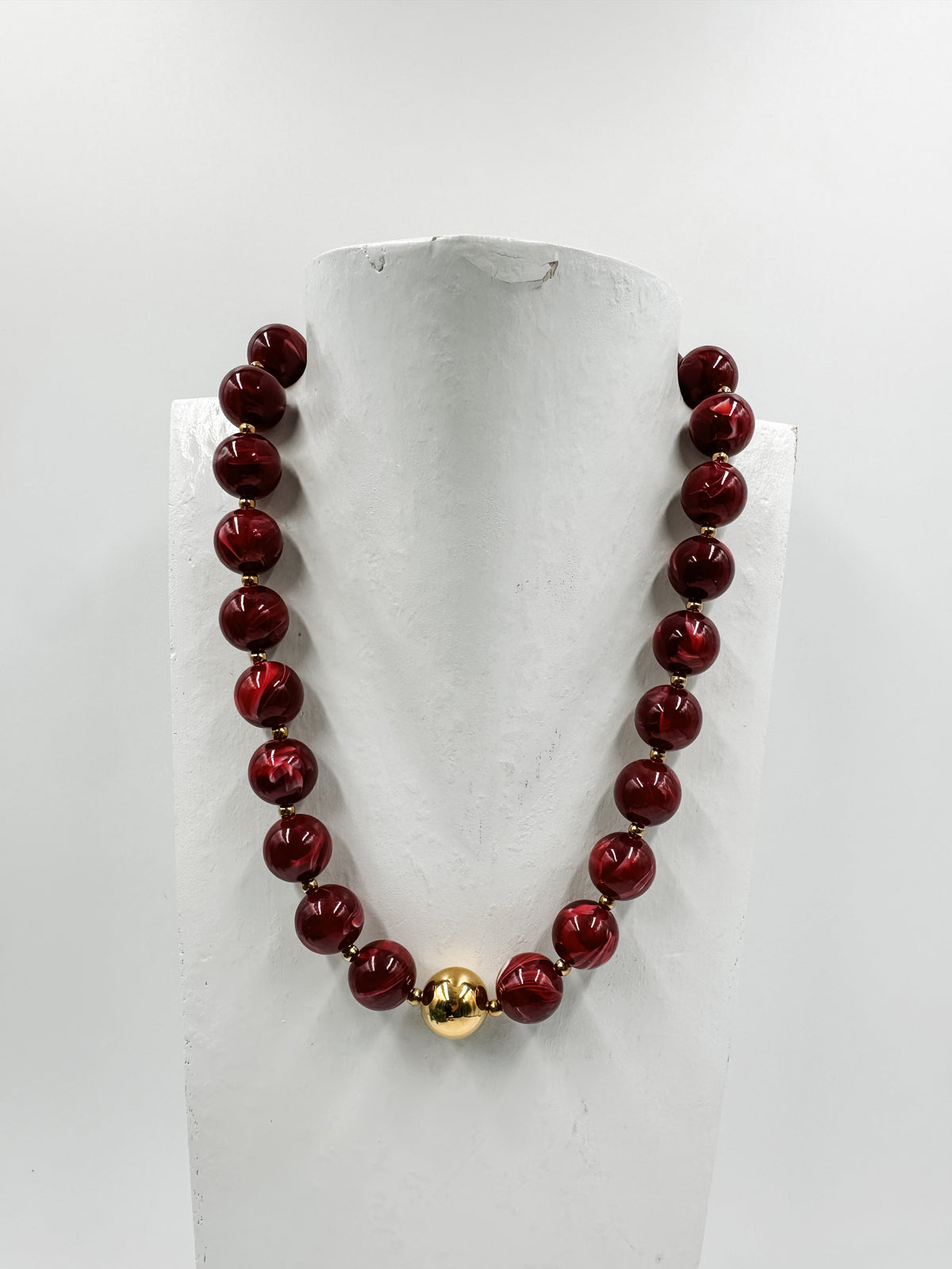 Brown Chunky Beaded Necklace