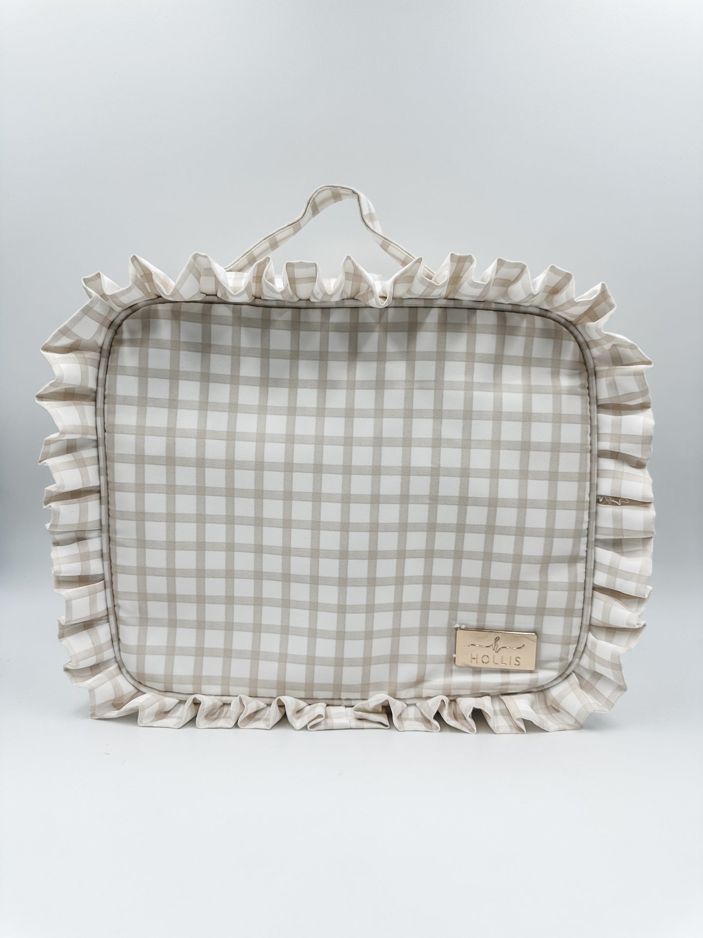 Ruffled Jett Setter Nude Plaid