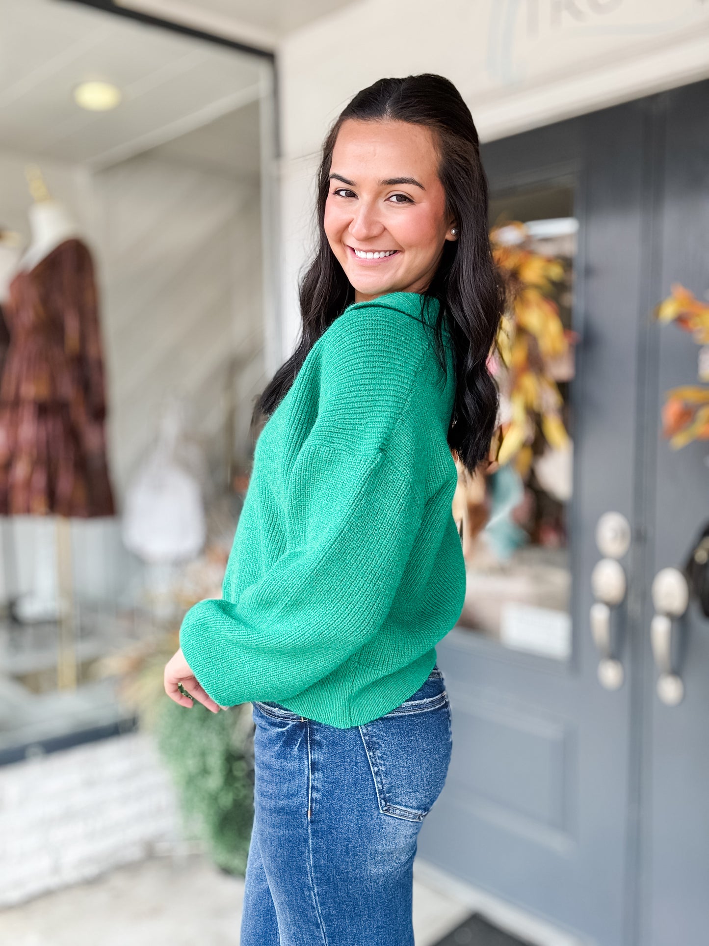 Chill is On Sweater Kelly Green