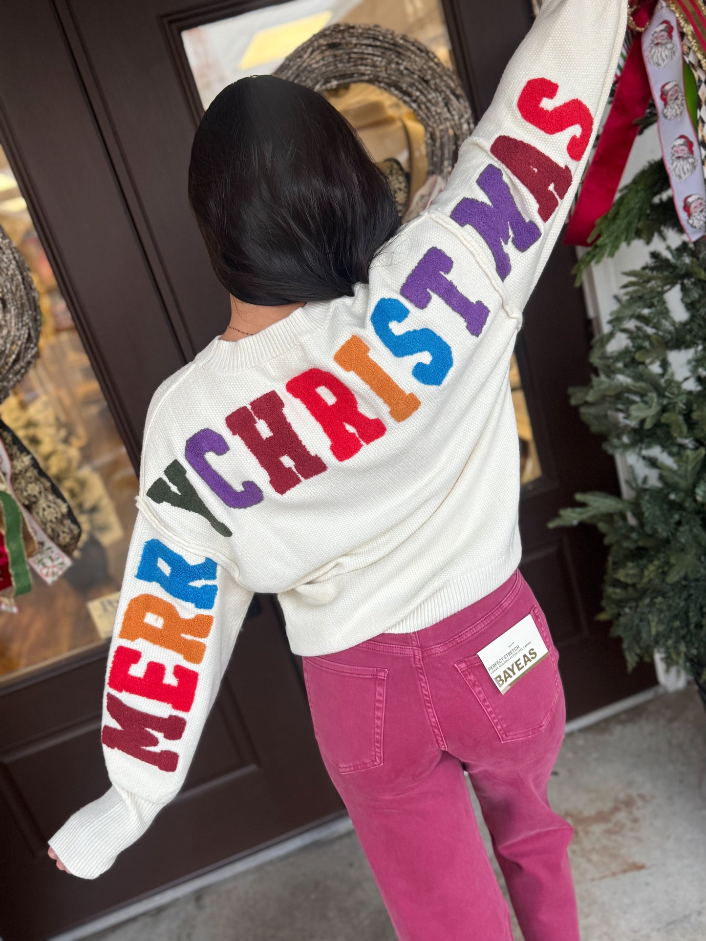 Merry Christmas to Me Sweater Cream