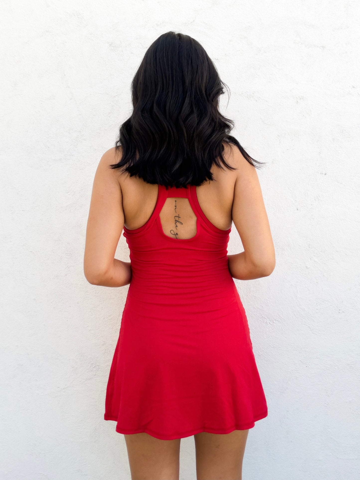 Tennis Romper Dress Red