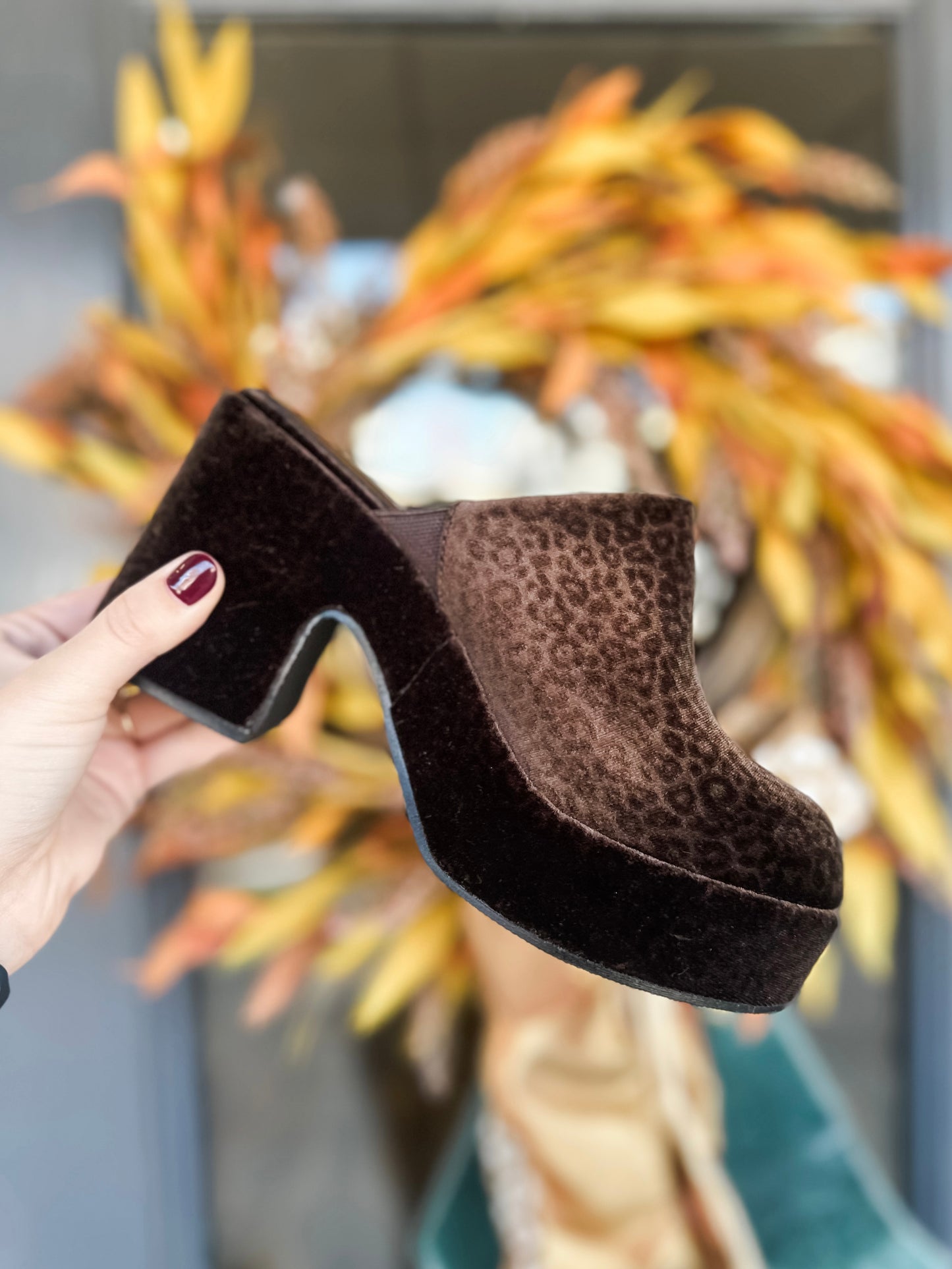 Jayde Velvet Platform Mule