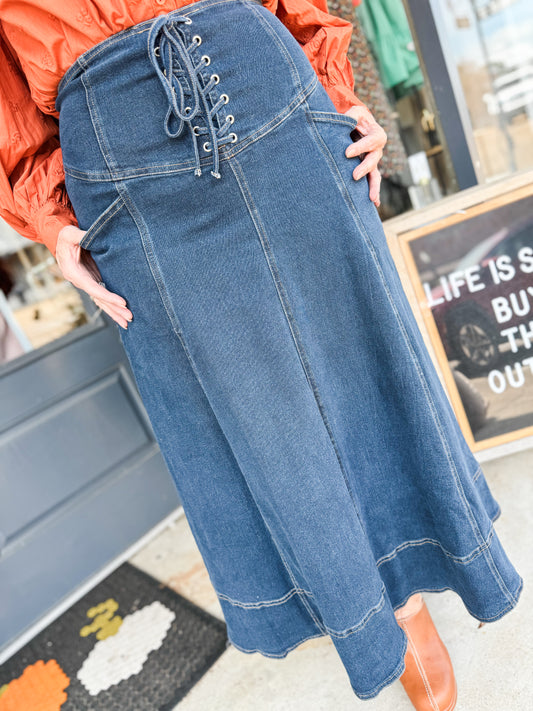 A Day For Denim Skirt