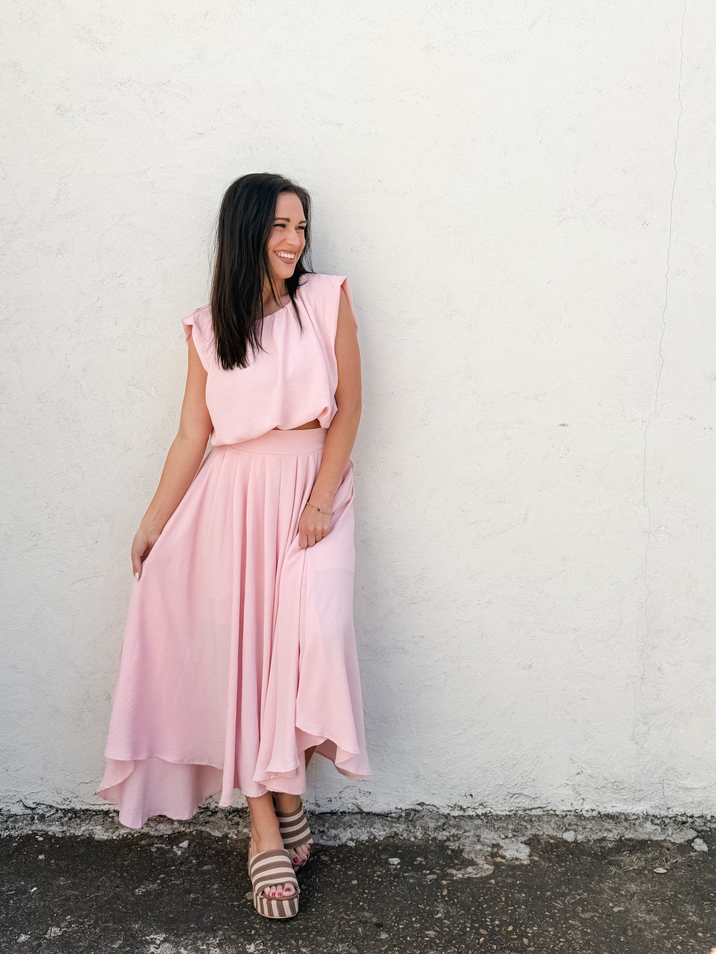 Up Up and Away Skirt Set Pink