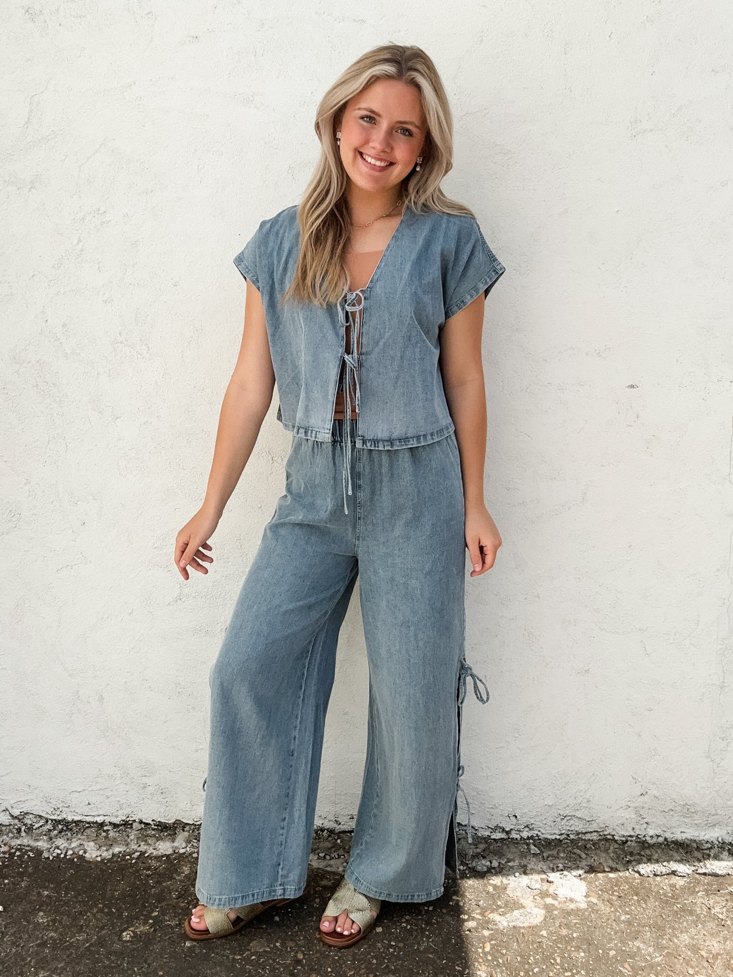 Tied Up Denim Top