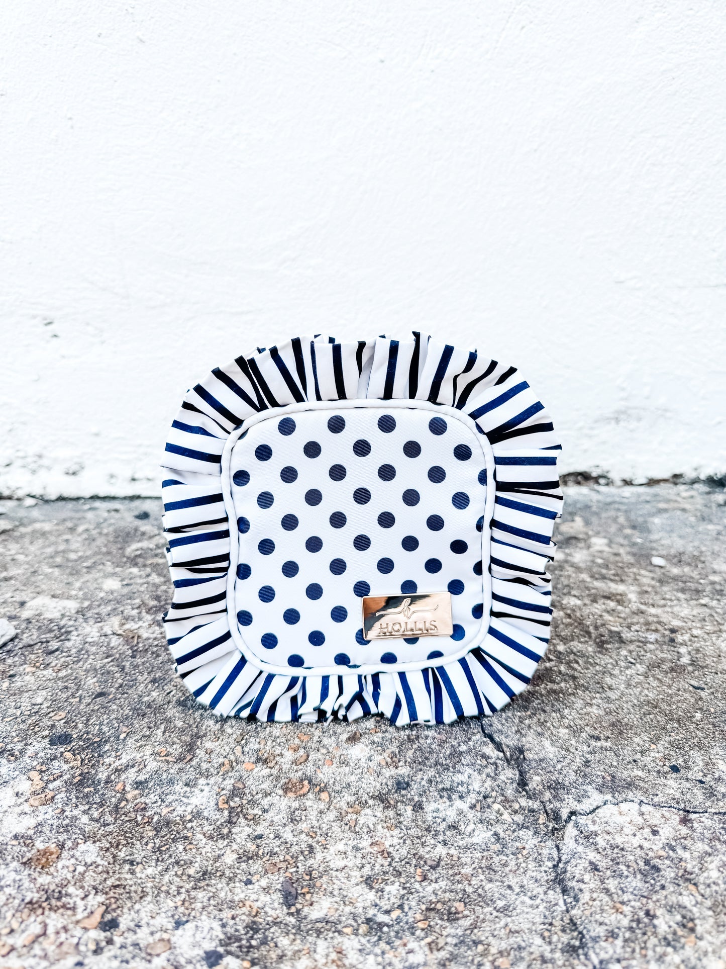 Ruffled Tech Bag Polka