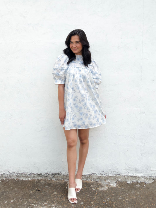 Azure Floral Dress