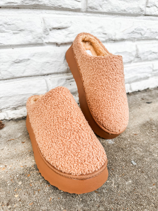 Icee Tan Shearling Slip-On